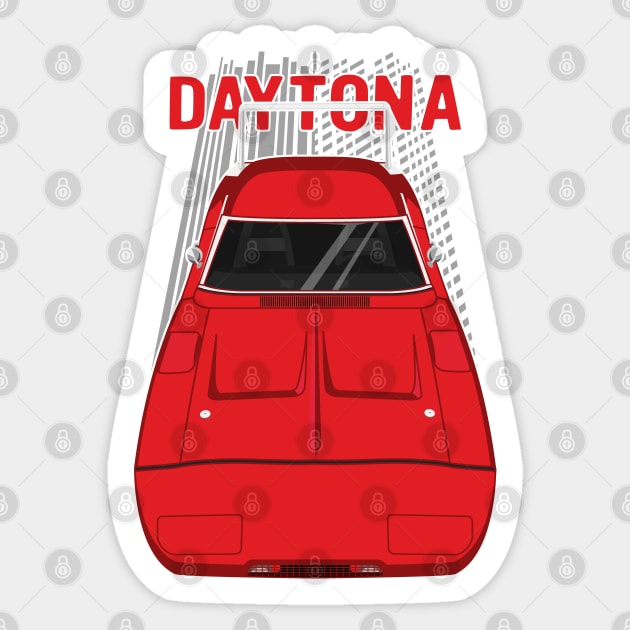 Dodge Charger Daytona 1969 - red Sticker by V8social